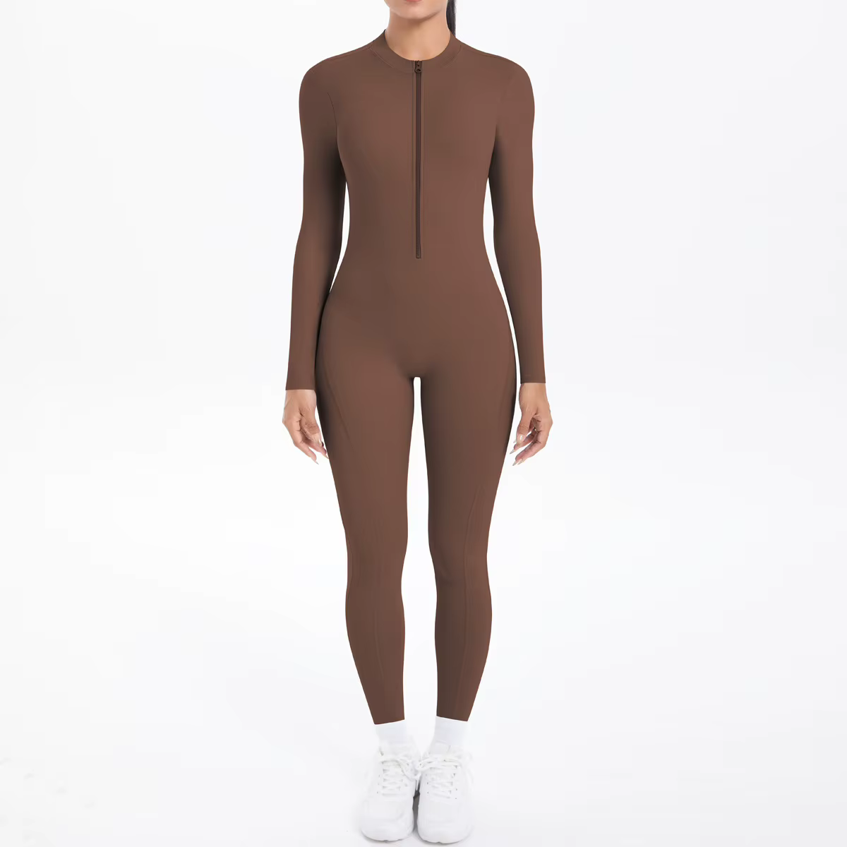 Combinaison de sport dos en V, vêtements de Yoga, barboteuse pour femmes, manches longues, body d'en