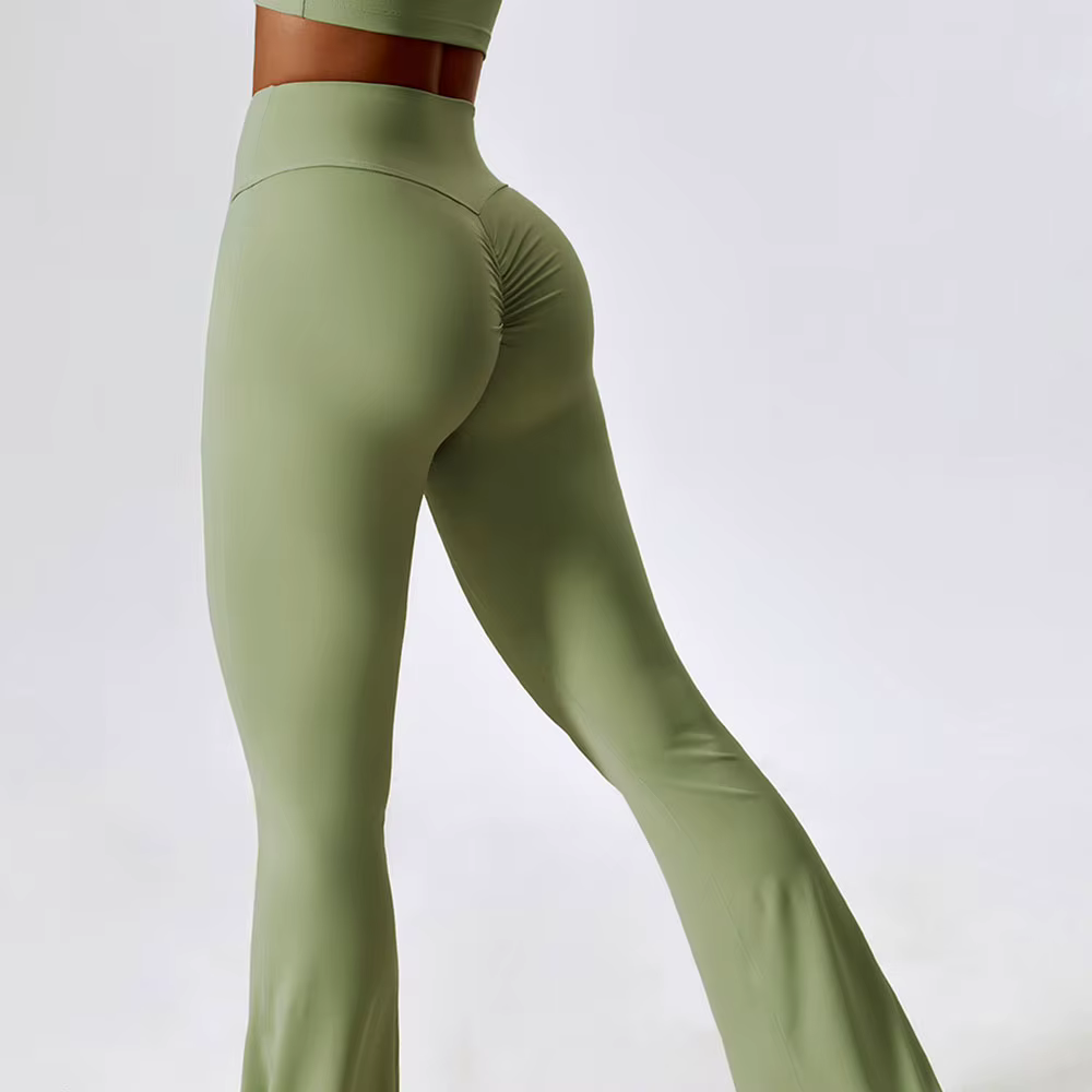 Leggings évasés d'entraînement pantalons de Yoga femmes taille haute pantalons à jambes larges femme