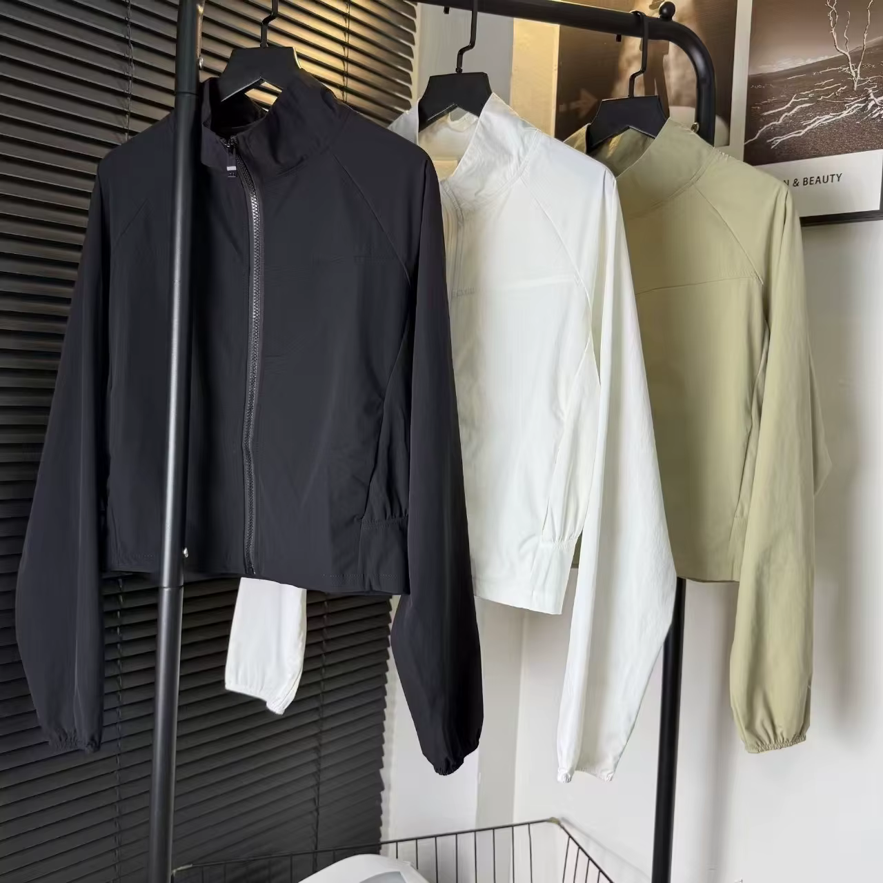 Veste de yoga à col montant pour femme OLA, séchage rapide, coupe-vent, pour course à pied en plein 