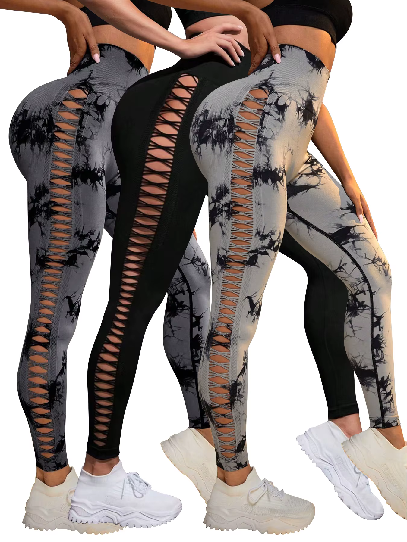 Leggings sans couture Tie Dye pour femmes, pantalons de Yoga taille haute, collants élastiques frois