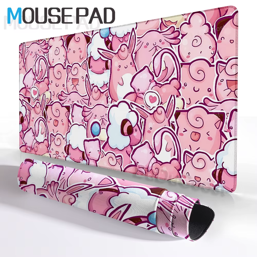 Tapis de souris Pokemon, tapis de bureau pour ordinateur portable, clavier d'anime, grand tapis de s