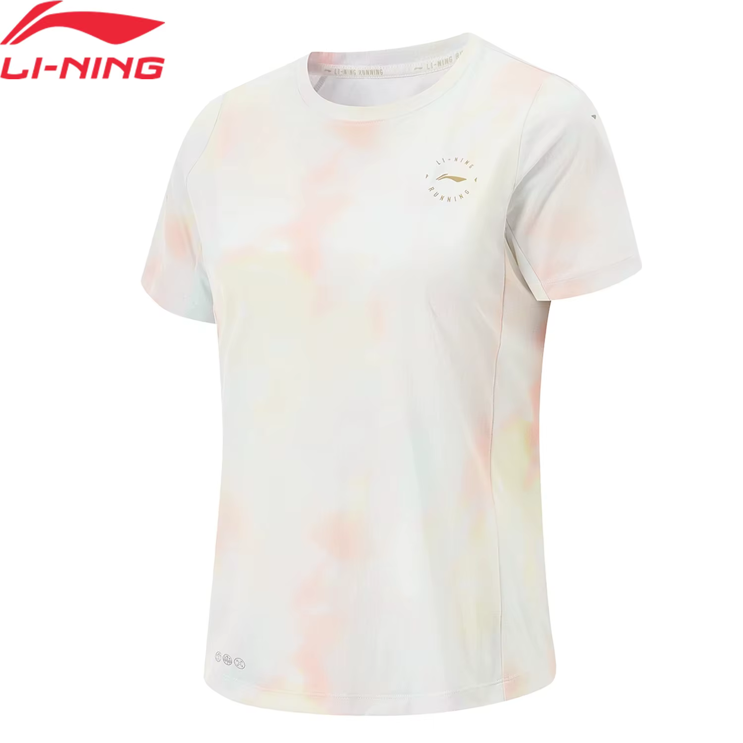 Li-Ning T-shirt de sport pour femme, coupe régulière, 100% polyester, respirant, réfléchissant, à ma
