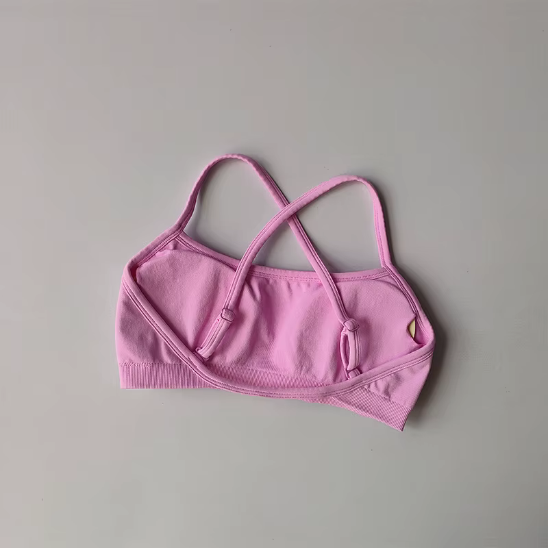 Soutien-gorge de sport résistant aux chocs et beau dos, sans couture, pour femmes, haut court, Tube,