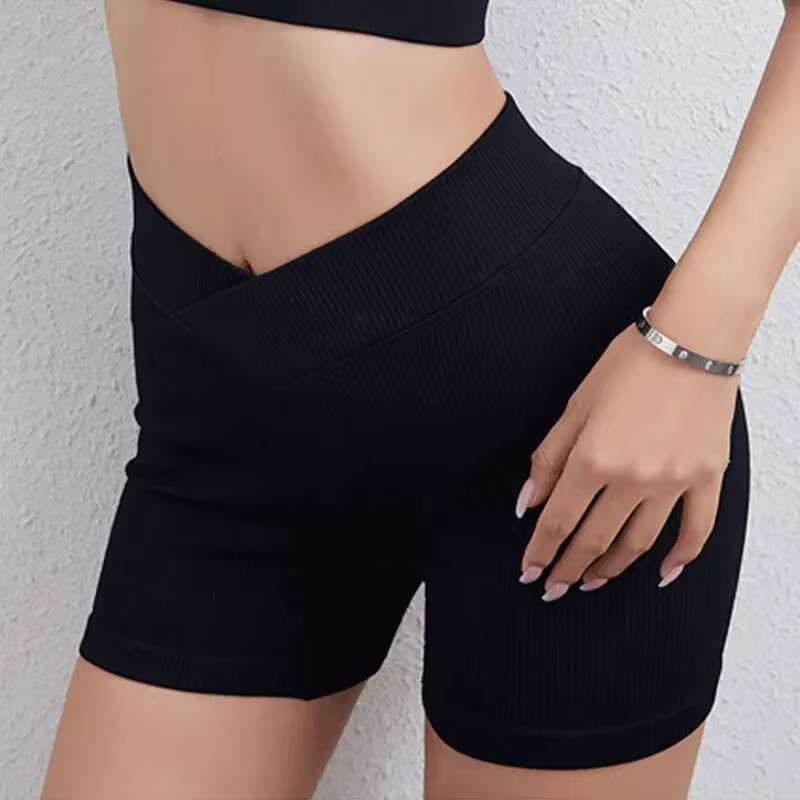 Short de Yoga sans couture pour femmes, Leggings de sport taille haute, pantalons de course, de Fitn