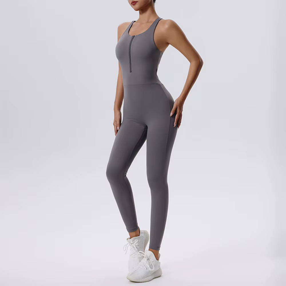 Combinaison de yoga dos nu sexy pour femmes, combinaisons de batterie d'entraînement sportif, barbot