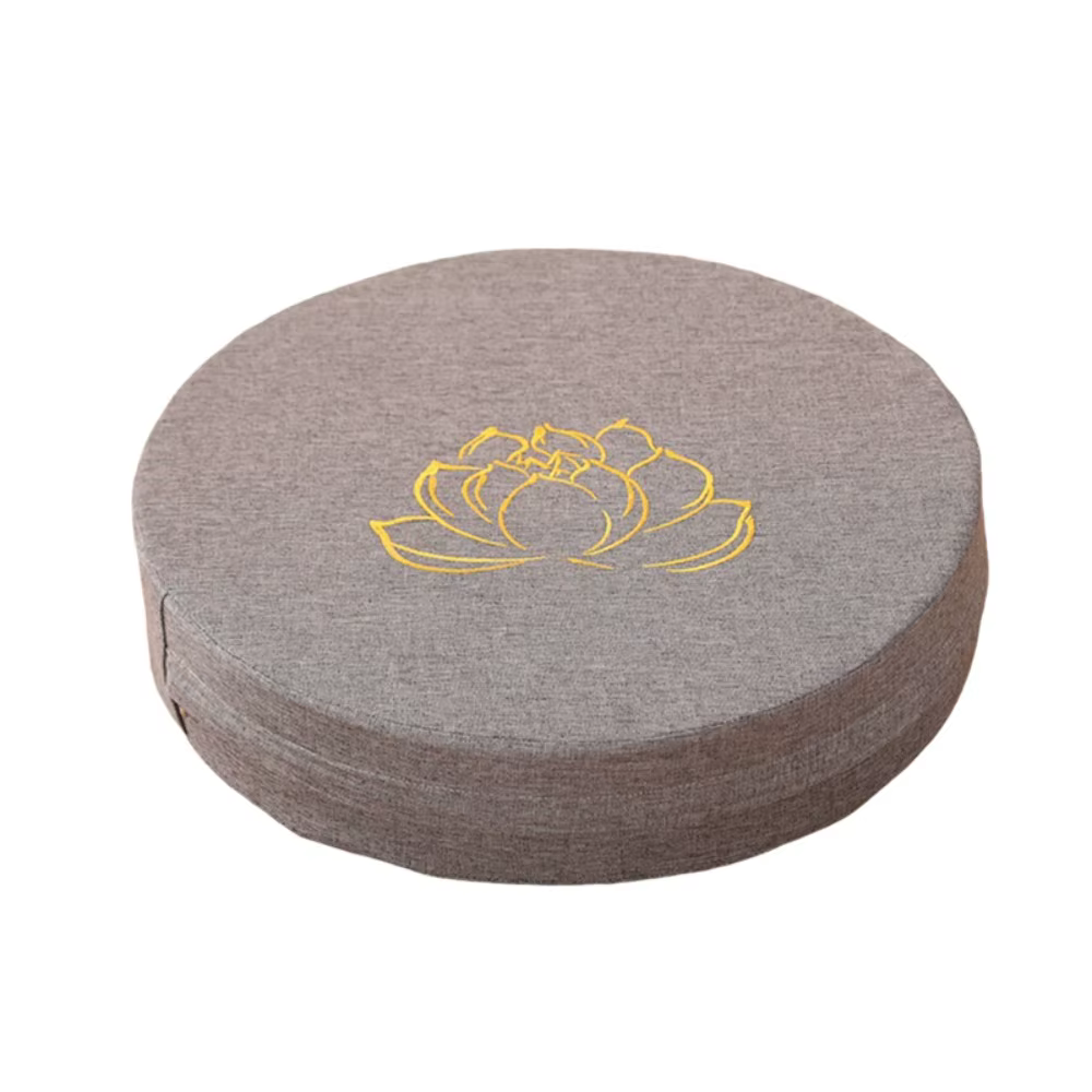 Coussin de méditation de Yoga de style japonais, tapis de Tatami amovible en Lotus brodé, coussin de