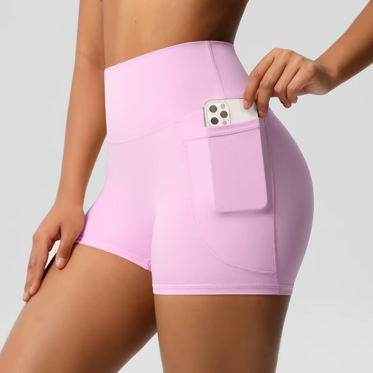 Shorts de sport pour femmes avec poches, legging de yoga, short anti-transparence taille haute, shor