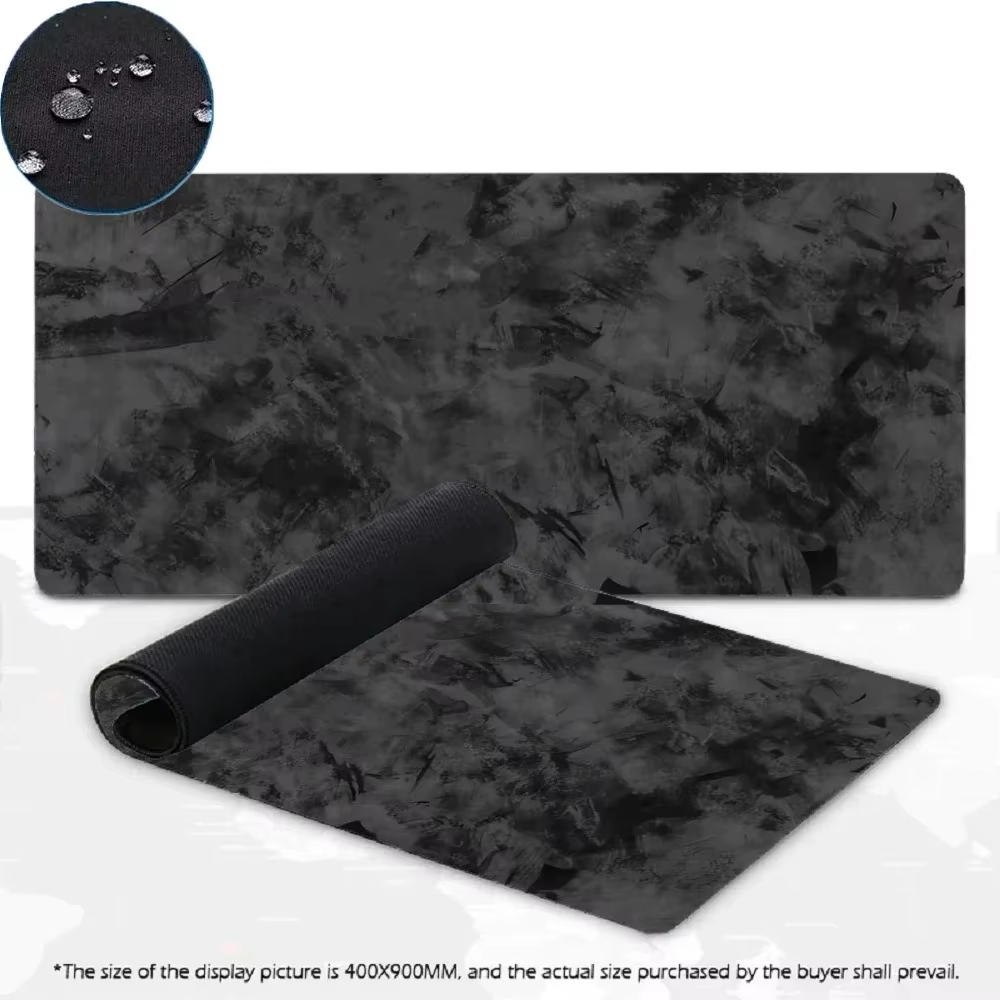 Tapis de souris imperméable 400x900x4mm, fabriqué en tissu gris anthracite résistant aux taches et d