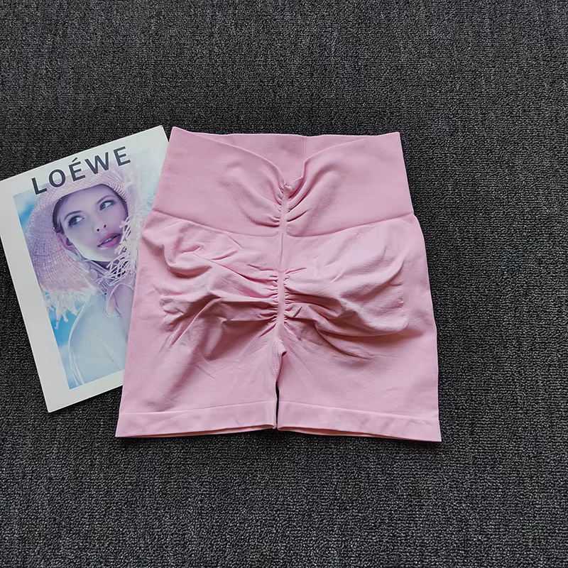 Peach – short de Yoga à haute élasticité, taille haute, pour gymnastique, levage des hanches, Fitnes
