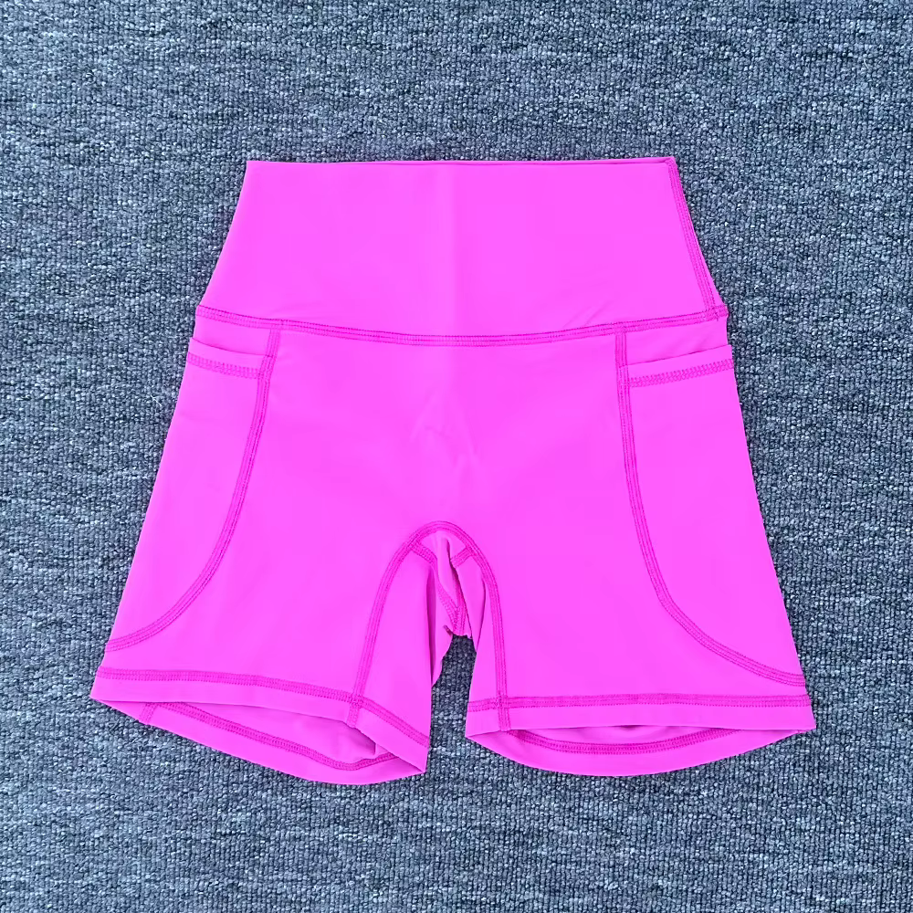 Short de sport à poches pour femmes, taille haute, short de levage des hanches, Yoga, court, entraîn