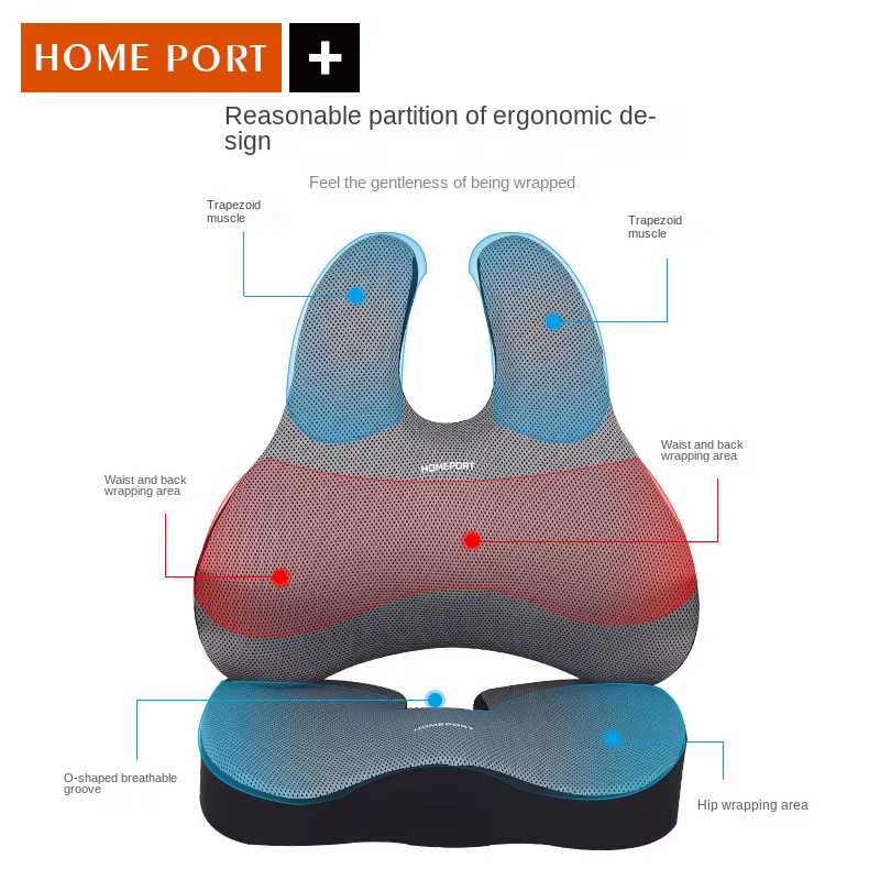 Coussin de siège en mousse à mémoire de forme, oreiller orthopédique, coussin de chaise de bureau, s