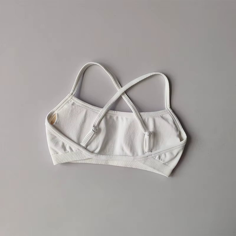 Soutien-gorge de sport résistant aux chocs et beau dos, sans couture, pour femmes, haut court, Tube,