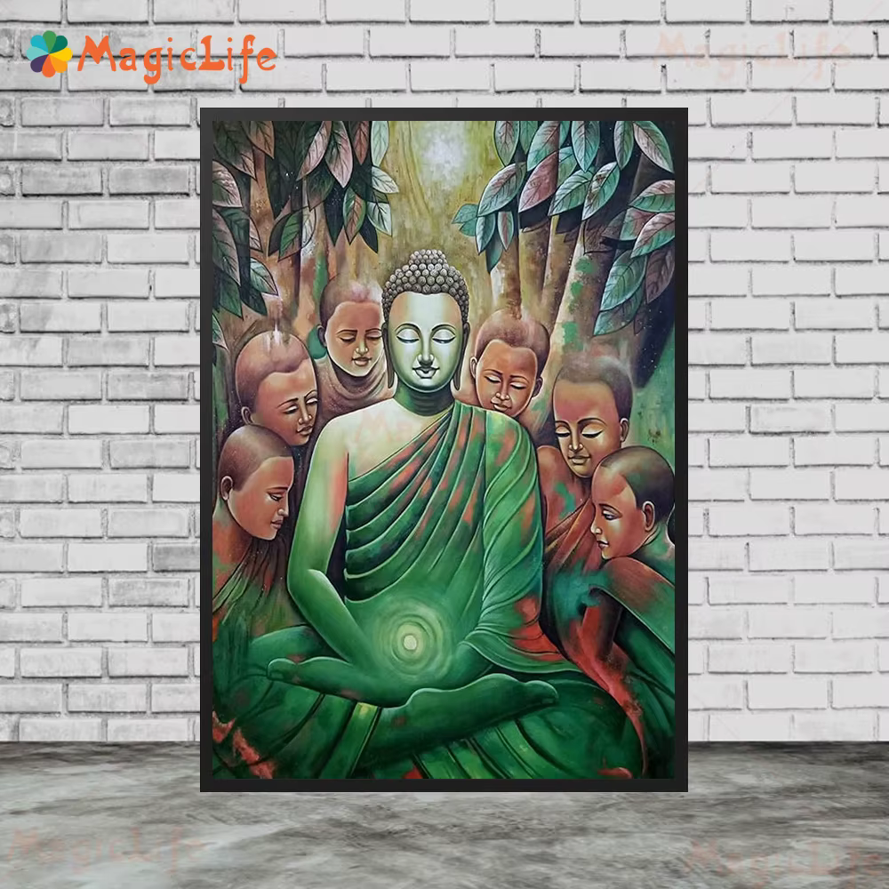 Affiches murales de bouddha en méditation, Religion bouddhiste, images murales pour salon, affiche n