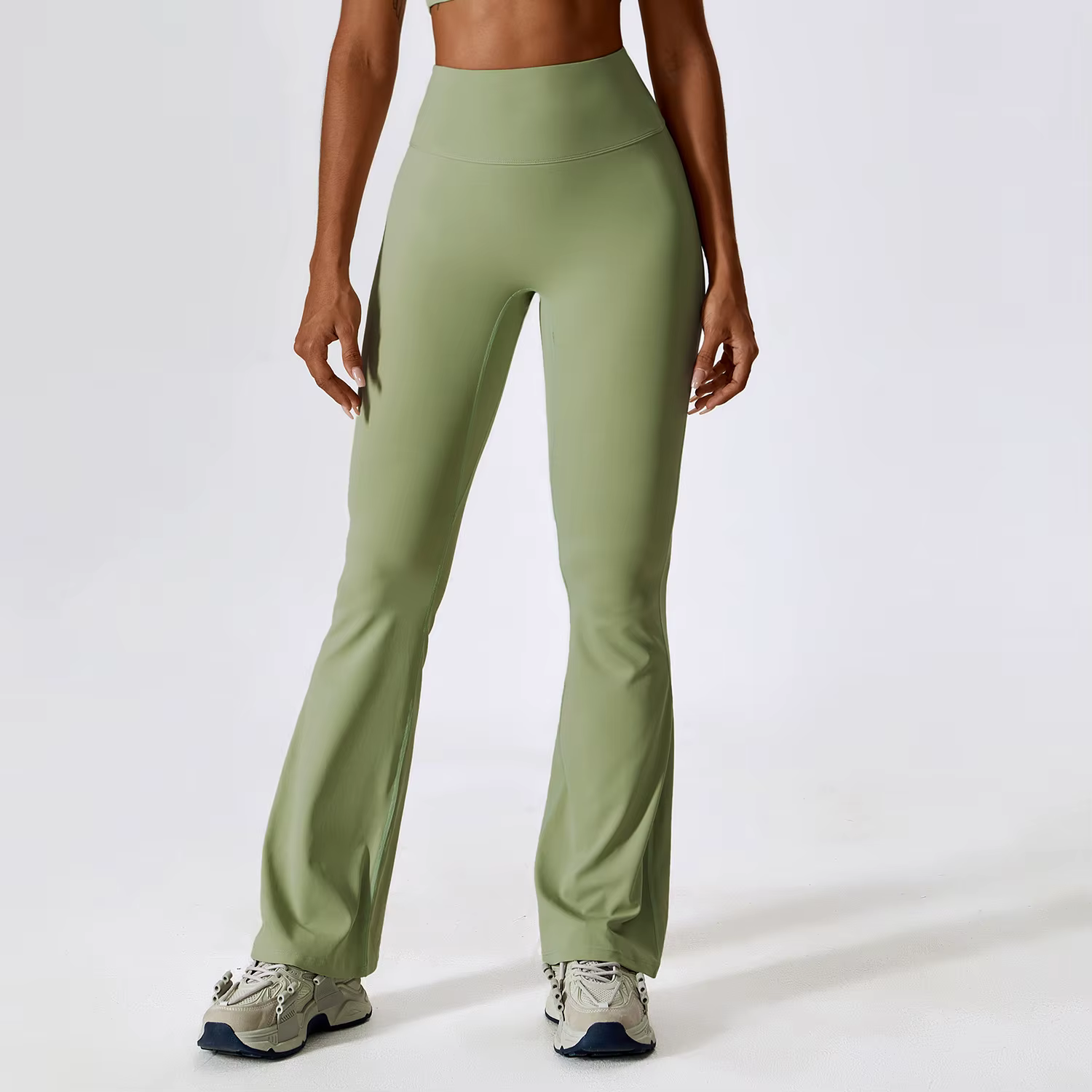 Leggings évasés taille haute pour femmes, pantalons de yoga, pantalons à jambes larges, pantalons év