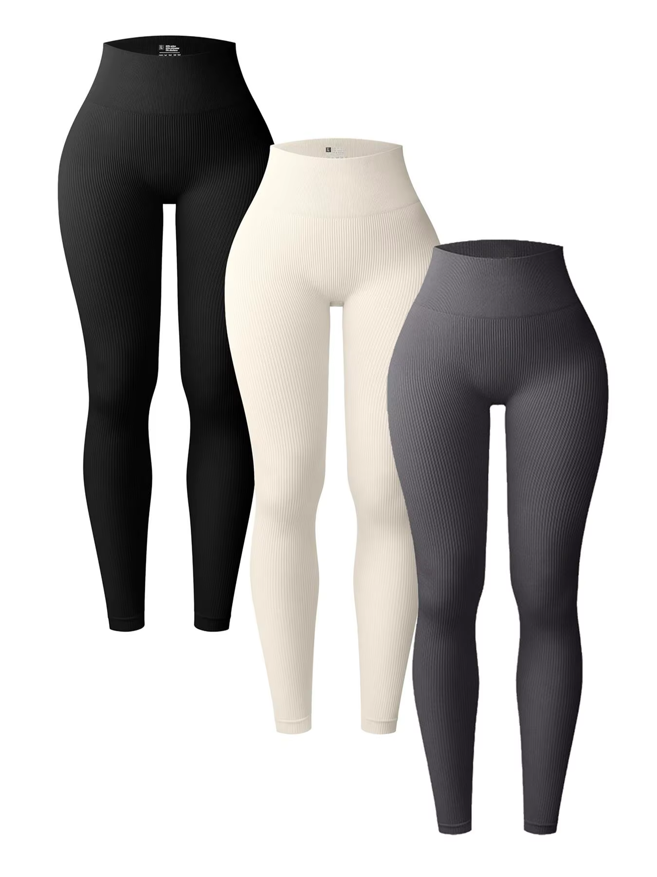 Pantalons de Yoga côtelés pour femmes, Leggings de Sport taille haute, sans couture, Fitness, contrô