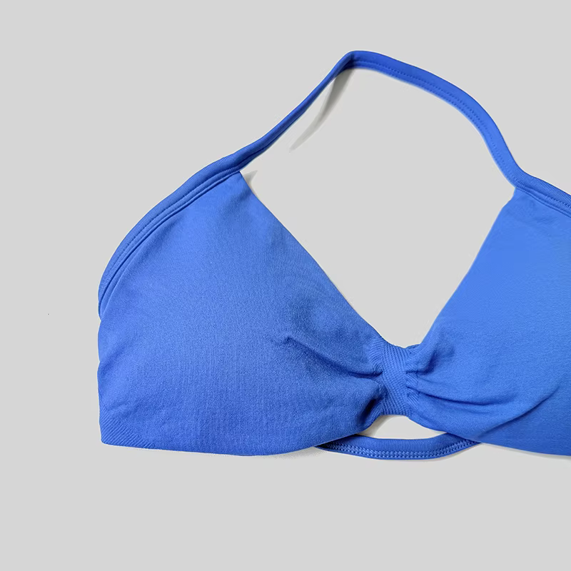Soutien-gorge de sport licou pour femmes, Push Up, bretelles, Sexy, dos ouvert, haut court rembourré