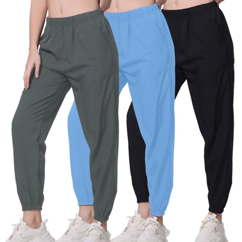 Pantalon de sport décontracté pour femmes, 1/2 pièces, avec poches noires, pour course à pied, Fitne