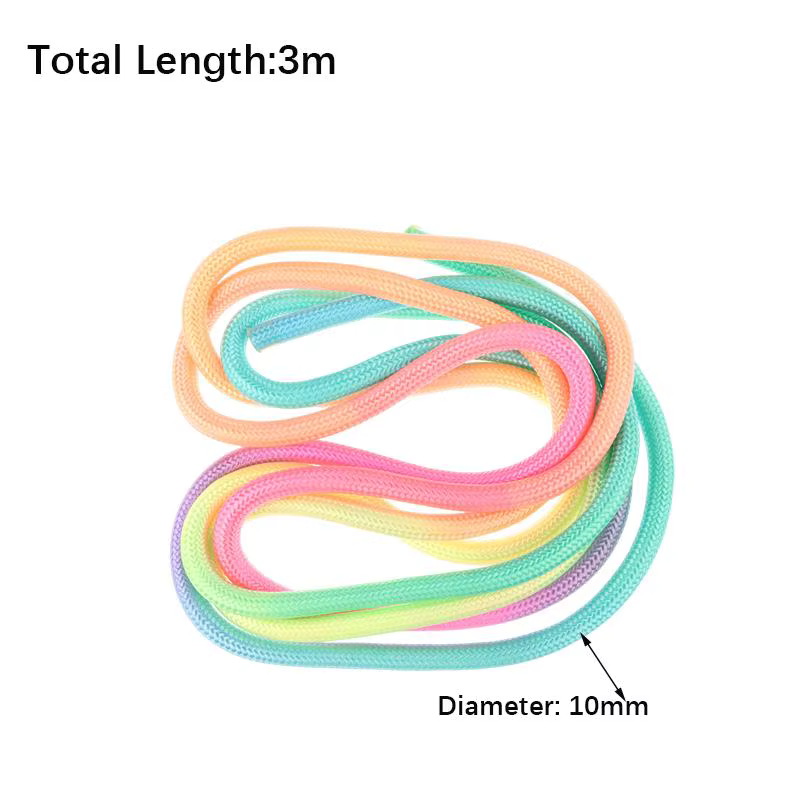 3M gymnastique Arts corde saut corde Fitness arc-en-ciel couleur Sport entraînement corde rythmique 