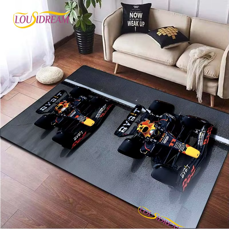 Tapis de voiture de course pour salon chambre tapis Table cuisine enfants porte tapis de sol antidér