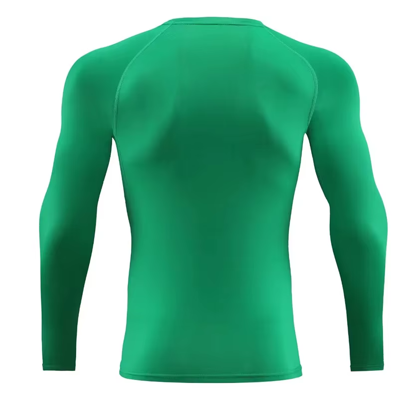 Hommes à manches longues mince hauts t-shirts vêtements de sport salle de sport Fitness Compression