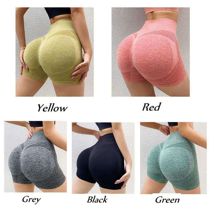 Femmes Yoga Shorts taille haute Shorts d'entraînement Fitness Yoga ascenseur bout à bout Fitness dam