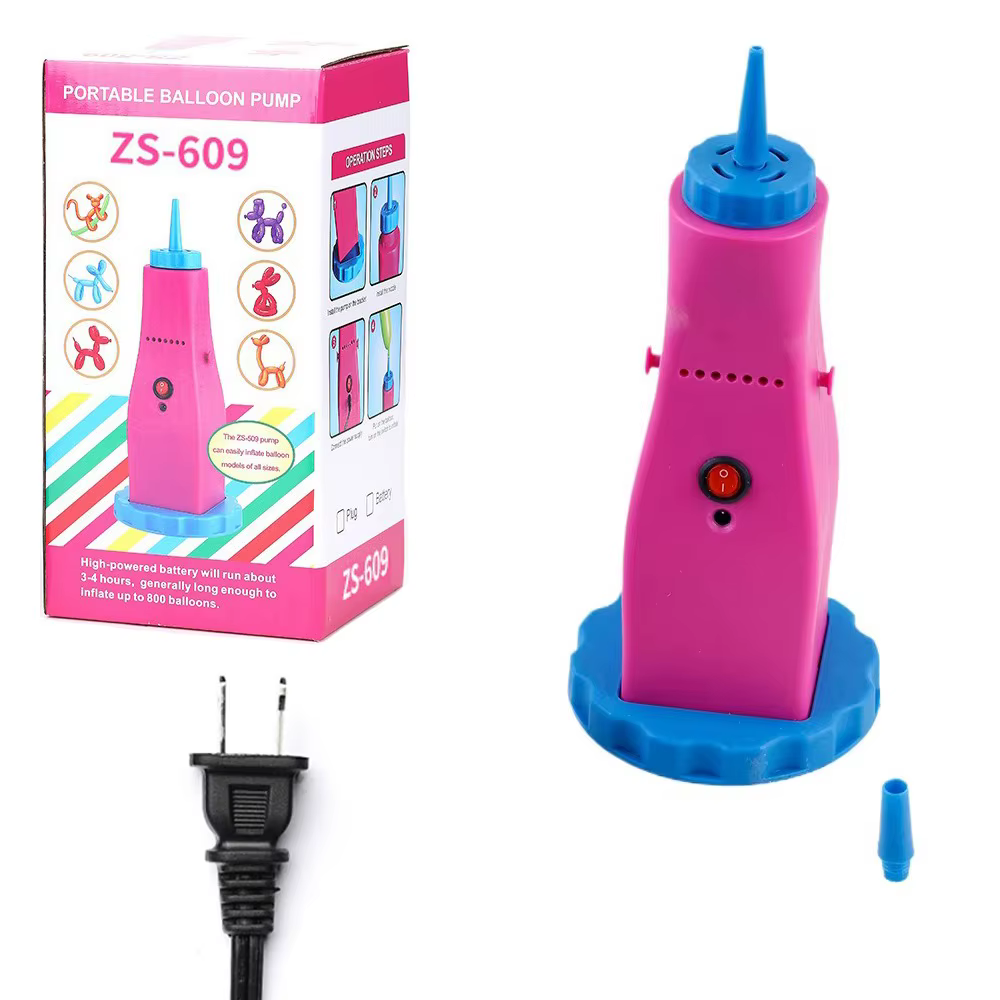 Pompe à ballons électrique portable AC 100-240V avec longue tige, machine à gonfler les ballons, pom