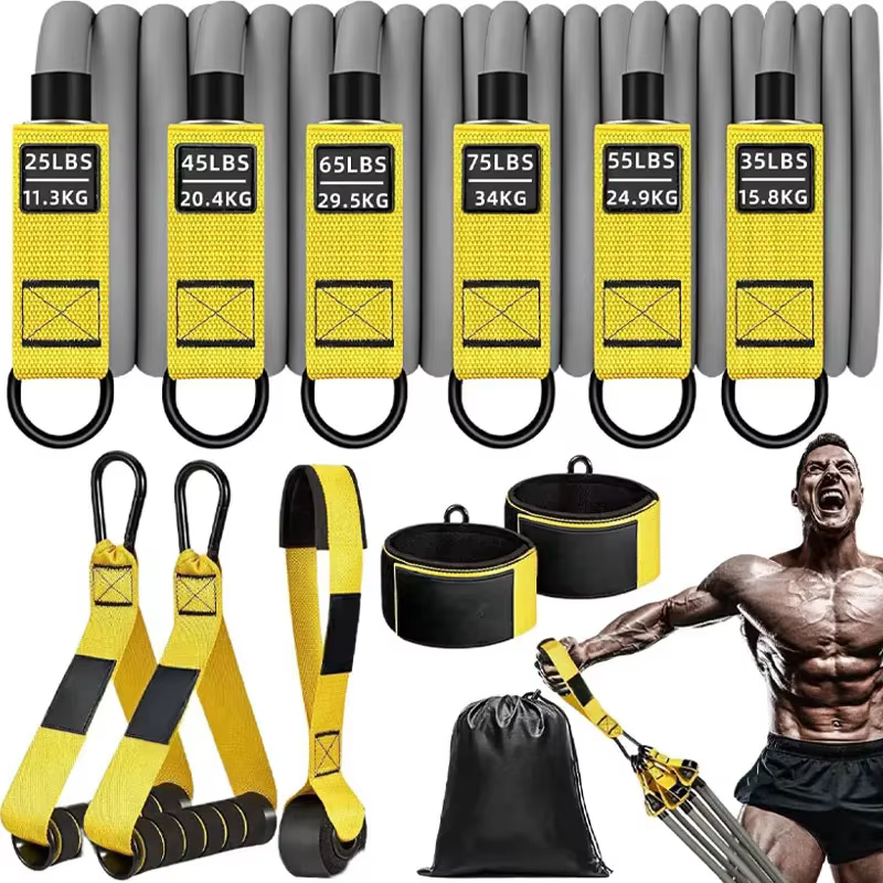 Sangle de résistance avec poignée utilisée pour l'entraînement musculaire, le renforcement de la for