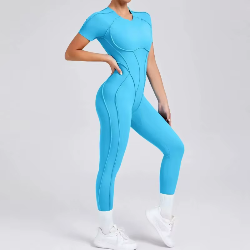 Combinaisons de Yoga sans couture, combinaison de sport, Fitness, levage des hanches, dos ouvert, en