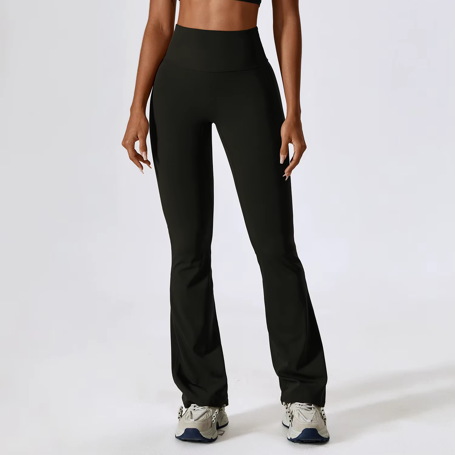Leggings évasés taille haute pour femmes, pantalons de yoga, pantalons à jambes larges, pantalons év
