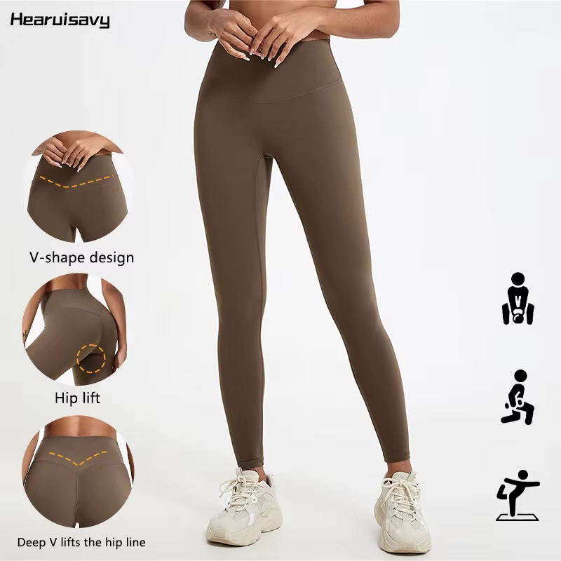 Hearuisavy – Leggings de sport pour femme, taille haute, en tissu ultra-doux, séchage rapide, pour y