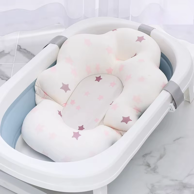 Tapis de bain pour bébé, siège de baignoire pour nouveau-né, support de baignoire pour bébé, coussin