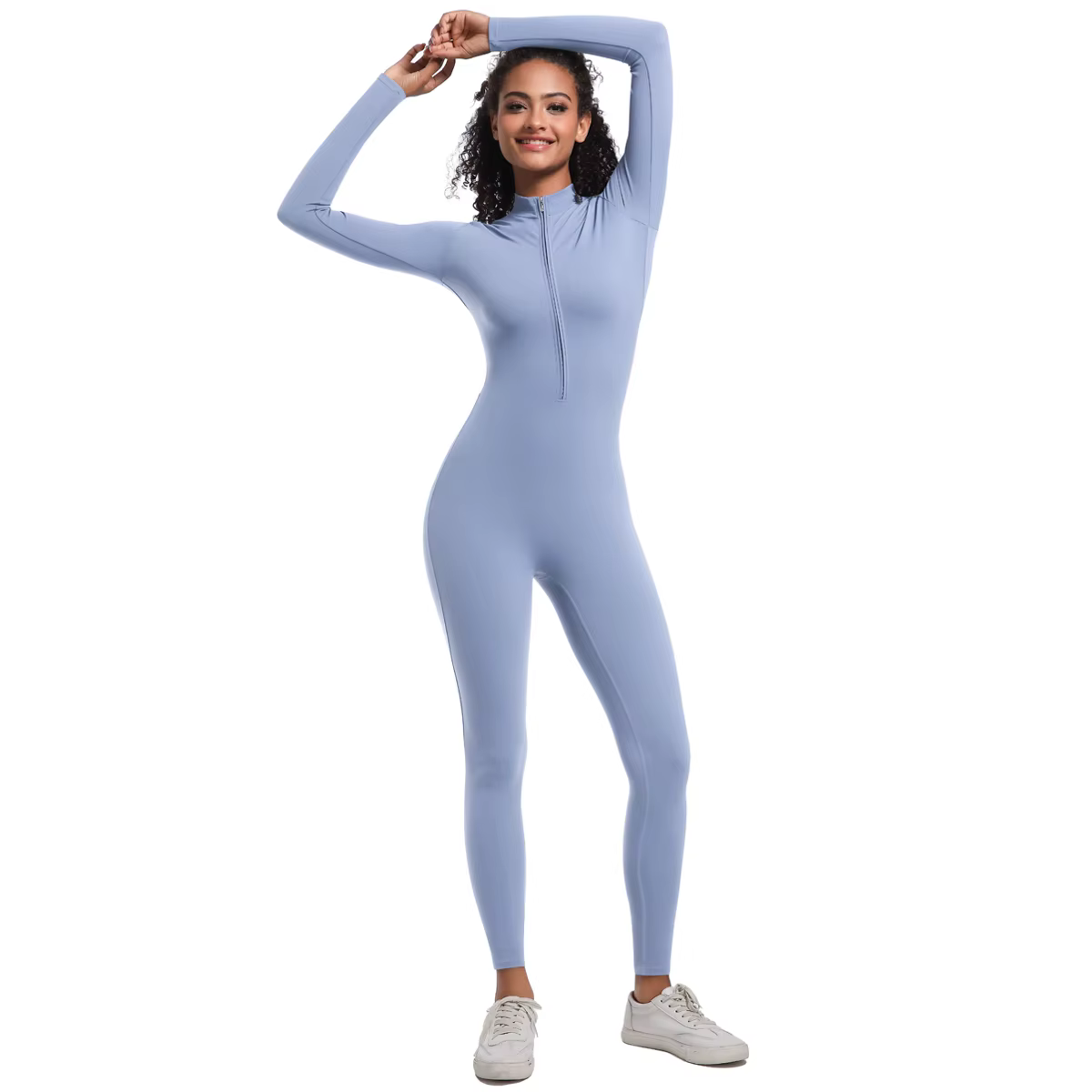 Combinaison de batterie de sport sans couture pour femme, coupe couvertes, manches longues, vêtement