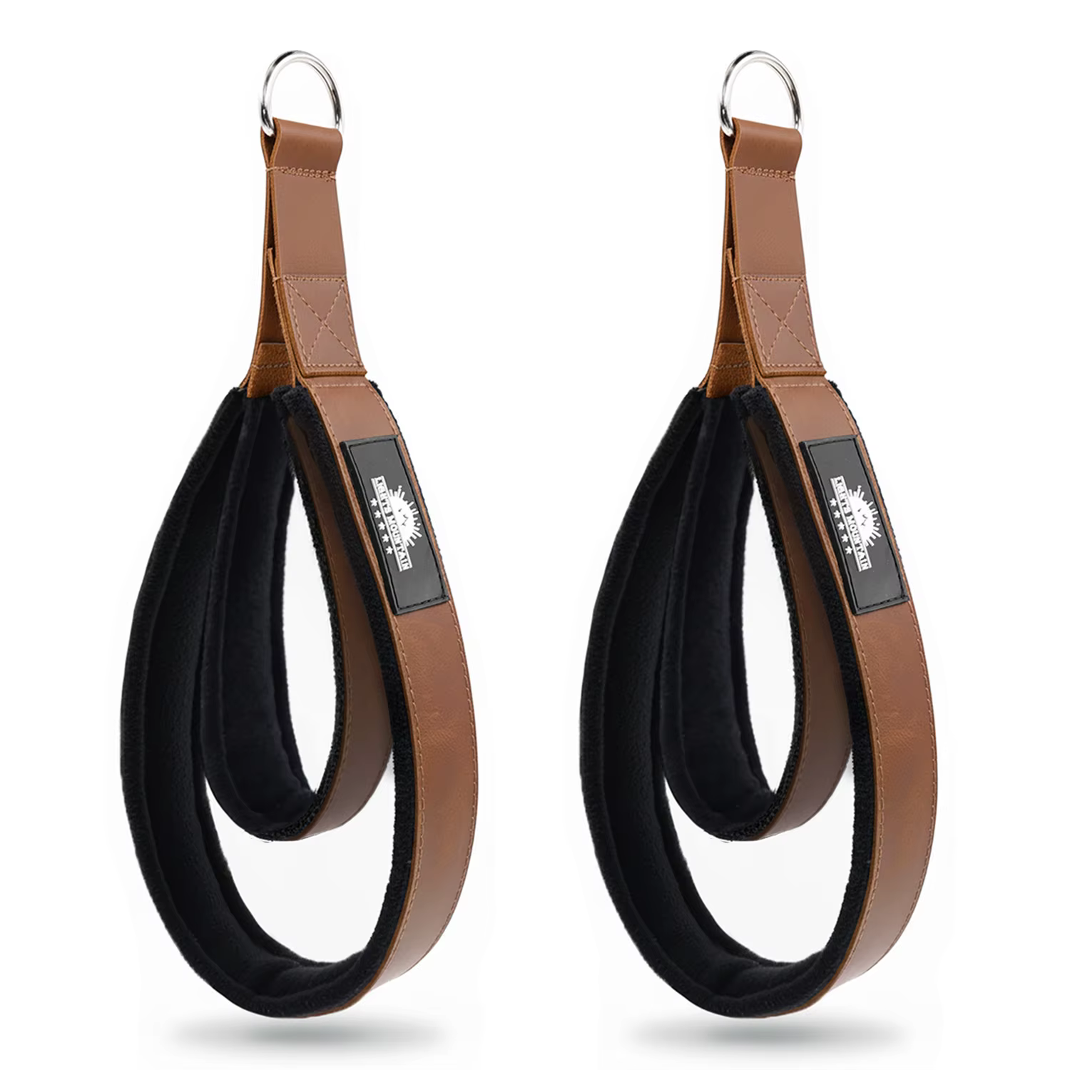 Sangles Pilates en cuir à double boucle pour reformateur, cuir avec intérieur doublé souple, concept