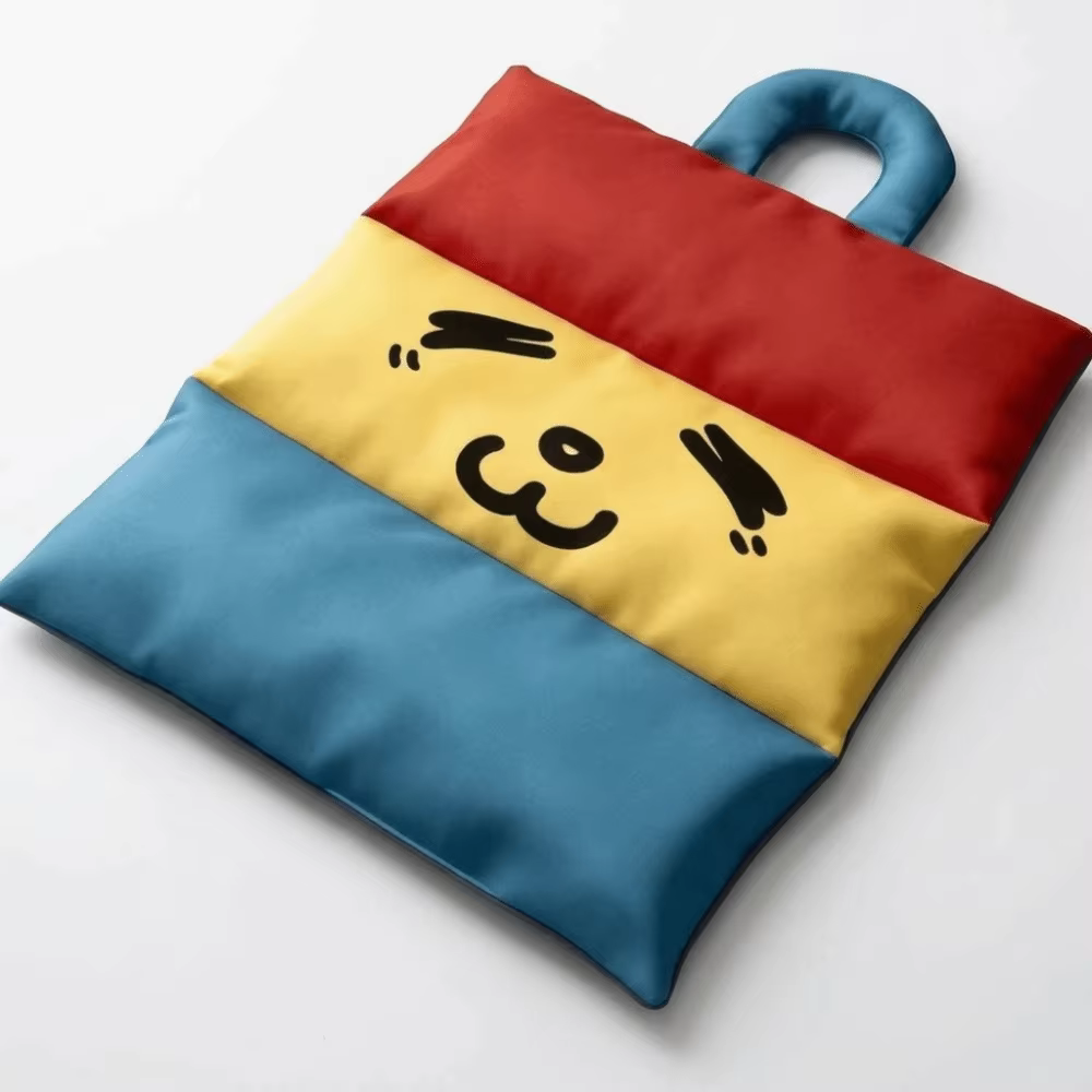 Tapis rafraîchissant imperméable pour chien, antidérapant, double face, avec poignée, motif dessin a