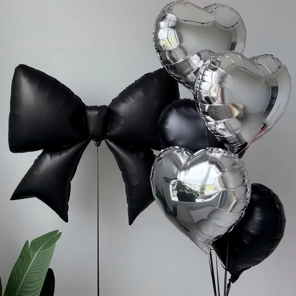 1 paquet de ballons en aluminium en forme d'arc, adaptés à la fête d'anniversaire, à la décoration d