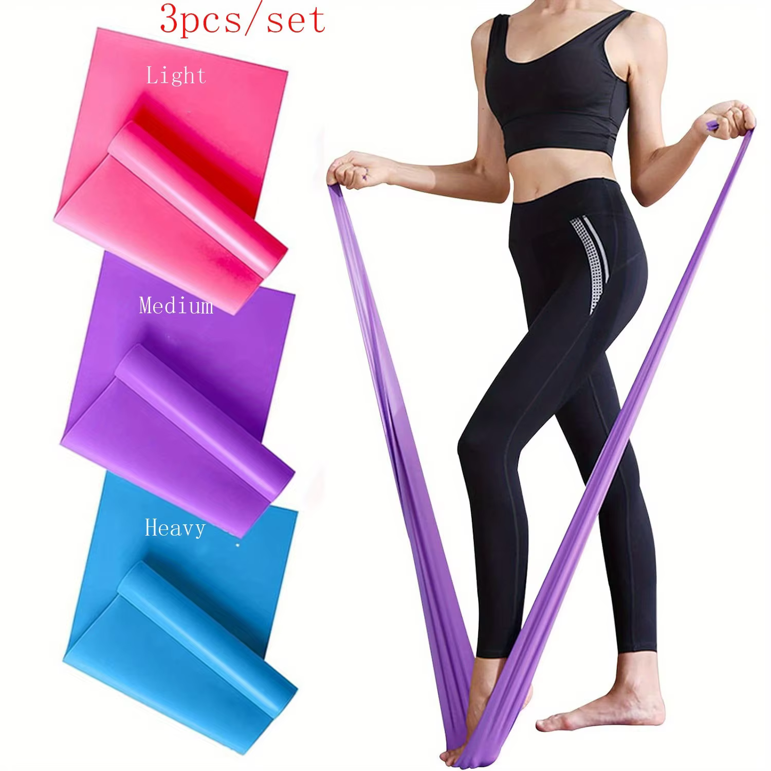 Bandes de résistance pour hommes et femmes, 1/3 pièces, sangles d'exercice élastiques avec boucles e