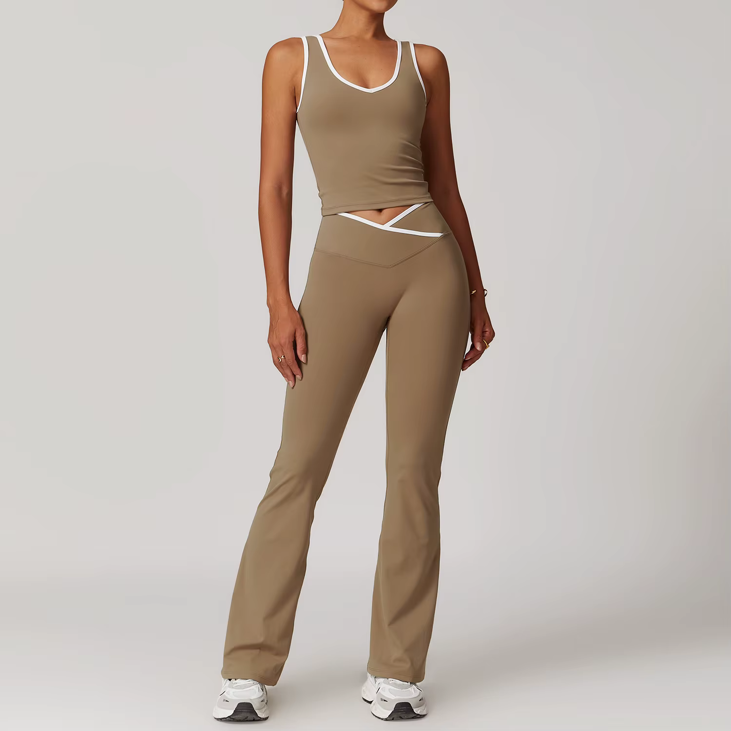 Ensemble de vêtements de Yoga pour femmes, 2 pièces, tenues d'entraînement, Fitness, survêtement de