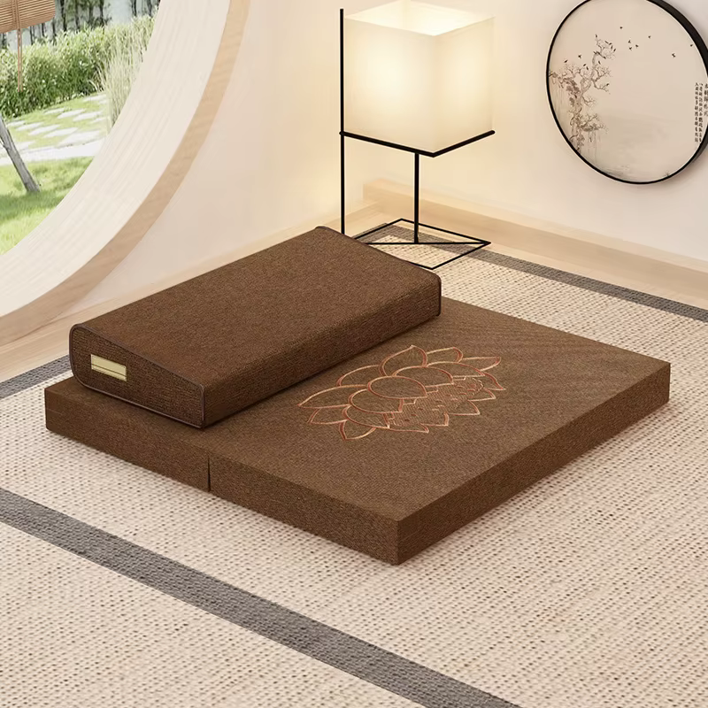 Coussin de méditation, tapis de méditation, futon, tapis de méditation à genoux, tapis de méditation