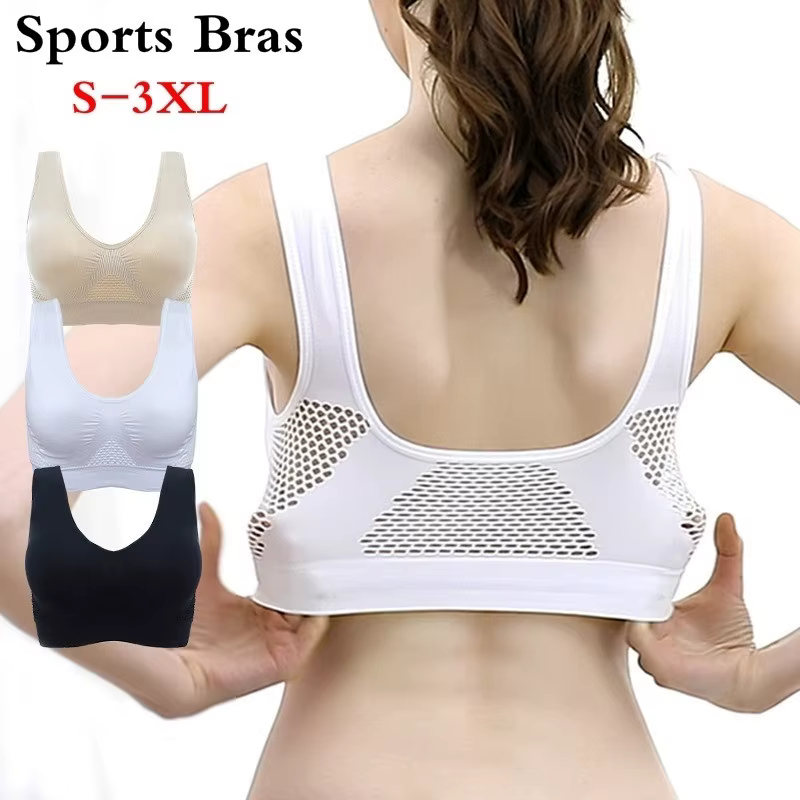 Soutien-gorge de sport respirant pour femmes, absorbant la sueur, coussinet antichoc, haut de sport,