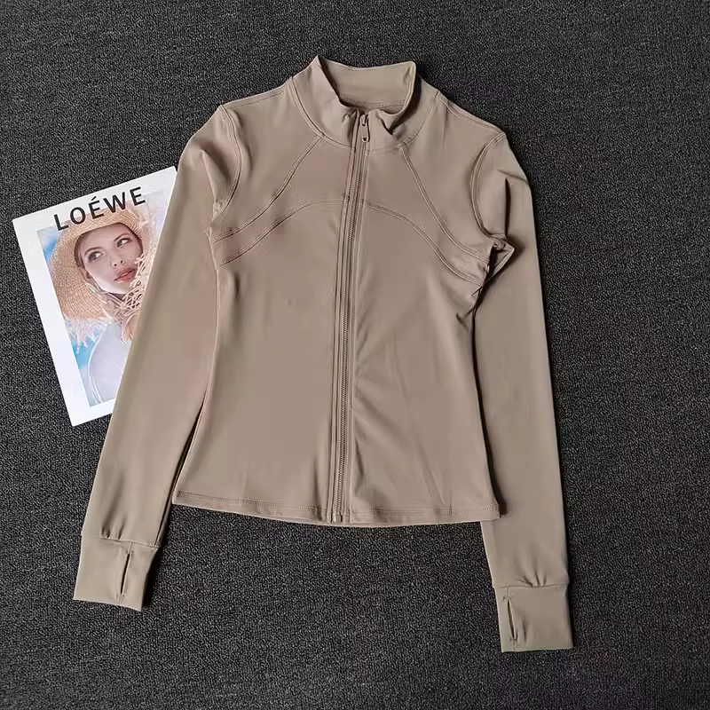 Vestes de sport pour femmes, veste de sport à manches longues à séchage rapide, manteau d'entraîneme