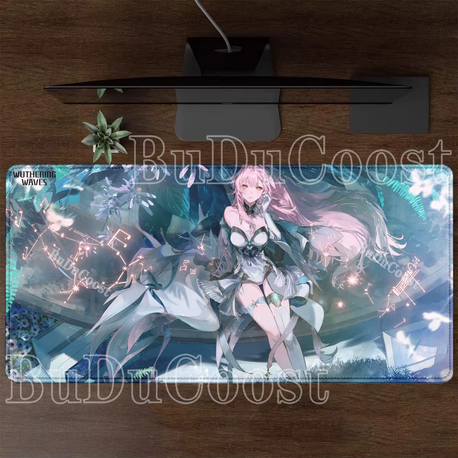 Tapis de souris Anime Kawaii Girl, impression HD, Wuthering Waves Aemeath, tapis de souris pour clav
