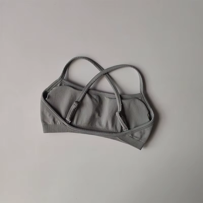 Soutien-gorge de sport résistant aux chocs et beau dos, sans couture, pour femmes, haut court, Tube,