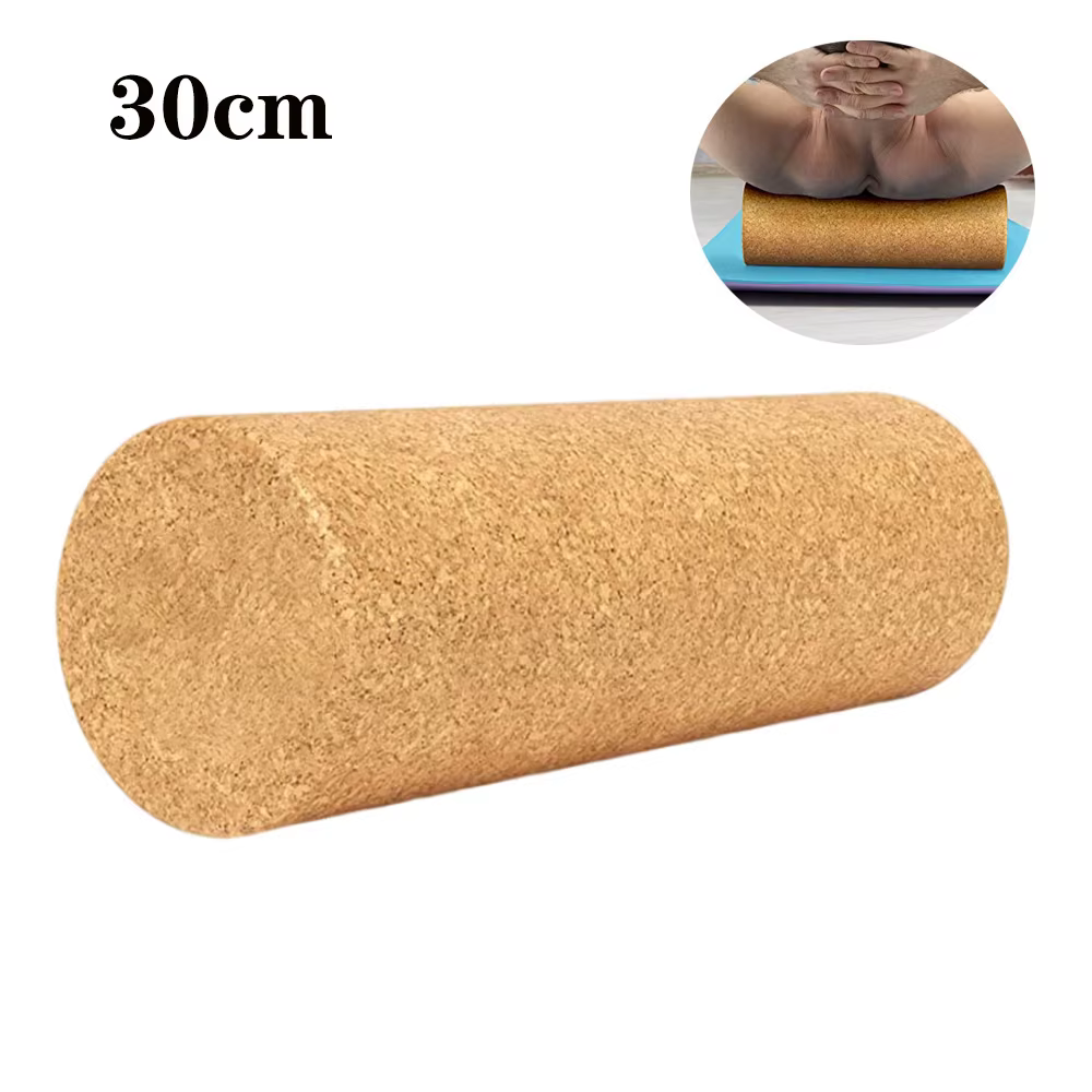 Colonne de Yoga Myofasciale en Liège Naturel, Rouleau de Énergie pour Entraînement, Pilates, Corps C