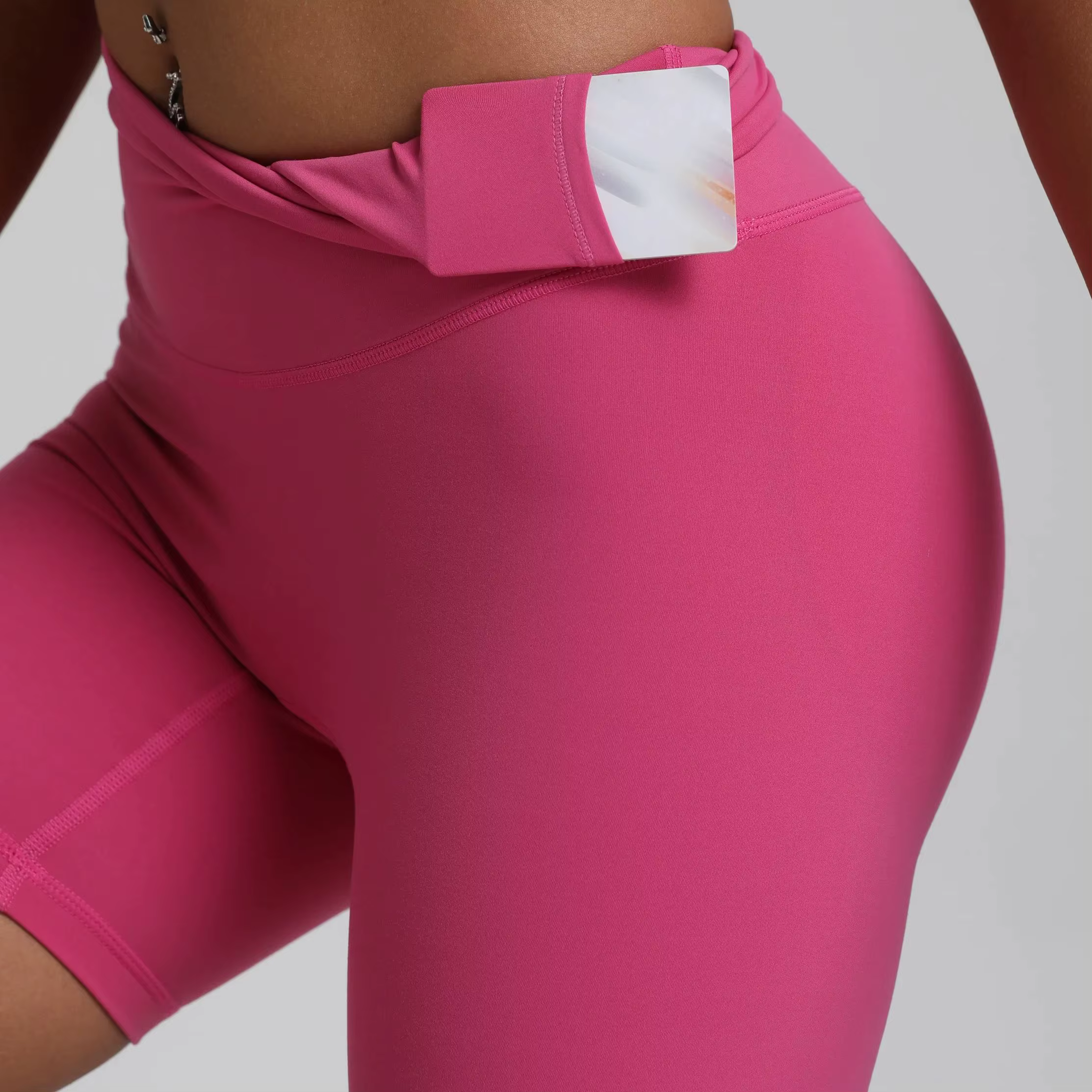 Leggings courts de Sport pour femmes, couleur unie, Yoga, soutien de Compression, sueur-vagin, entra