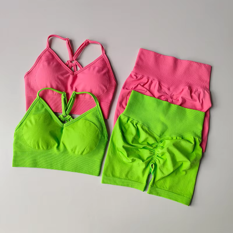 2 pièces ensembles de Yoga femmes taille haute tenues d'entraînement vêtements de sport vêtements de
