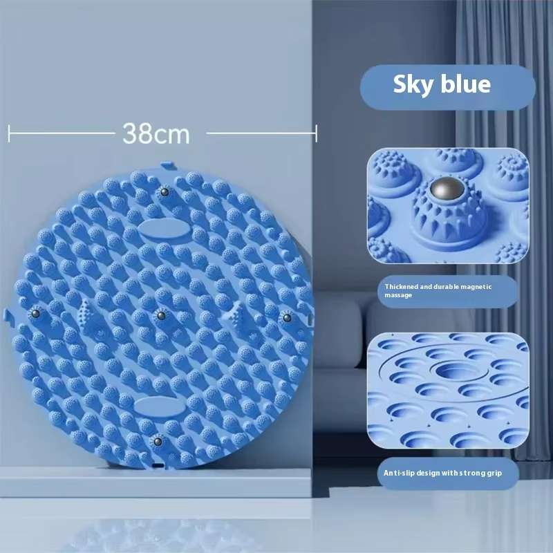 Tapis d'acupression rond antidérapant pour les pieds, 1 pièce, pour course à pied dans la place, tap