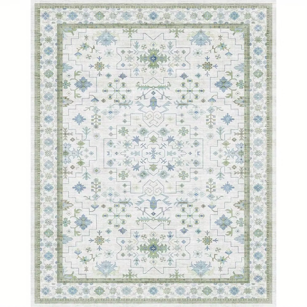 Tapis luxueux imprimé Vintage rose, élégant, antidérapant, pour salon, chambre à coucher, tapis de s