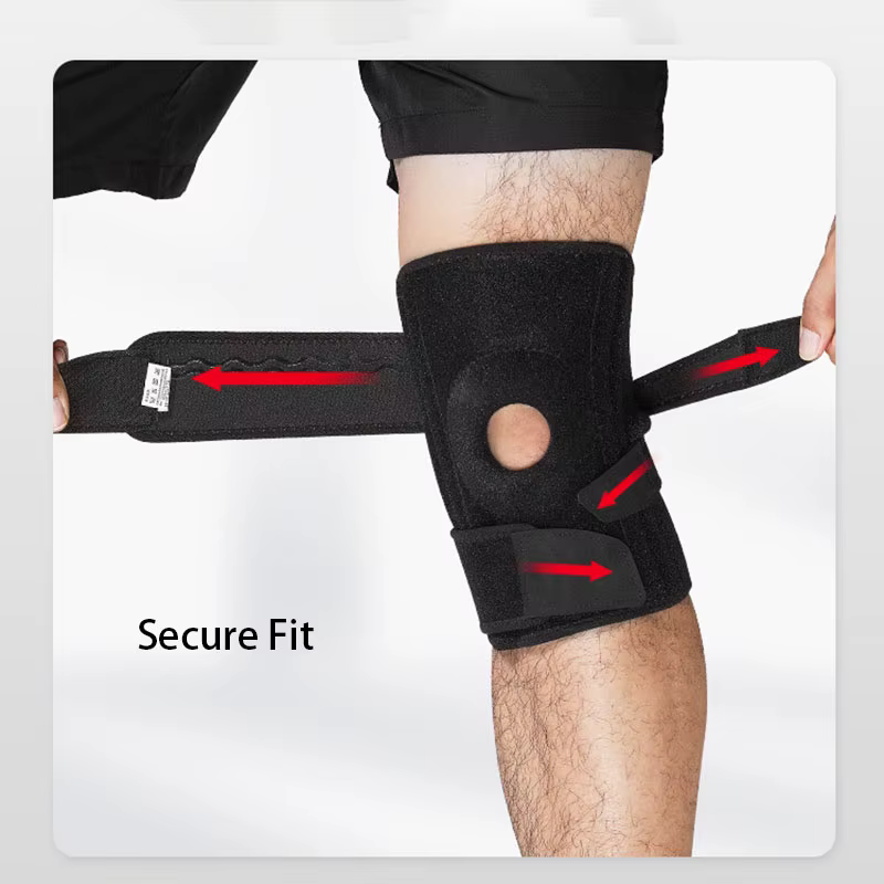 (1 pièce) genouillère Li-ning avec coussinet de Gel rotulien et 4 stabilisateurs à ressort doublure