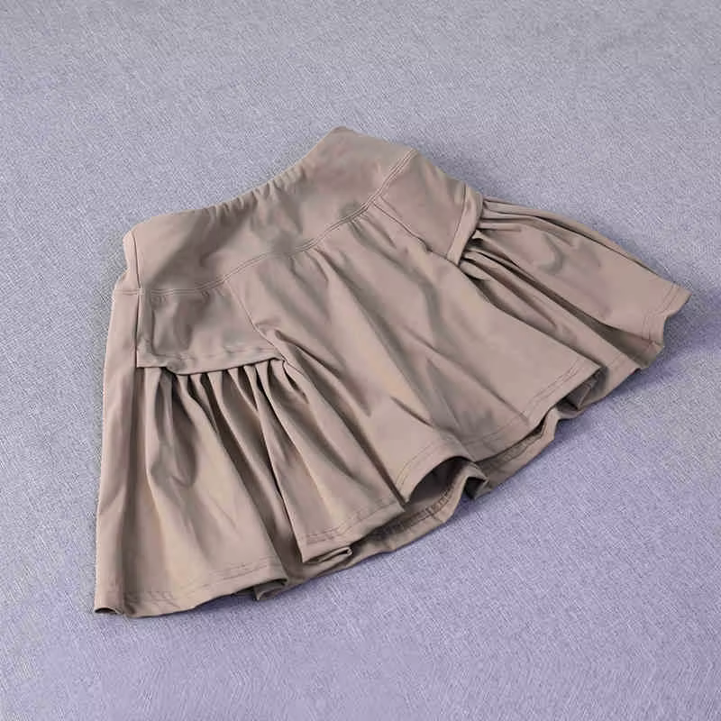 Jupe courte de sport ; pseudo jupe de course deux pièces pour femme; combinaison de badminton d'été;