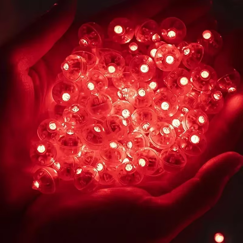 100/10 pièces lumineux gobelet boule lampe Mini LED ballon lumière coloré clignotant lanterne noël m